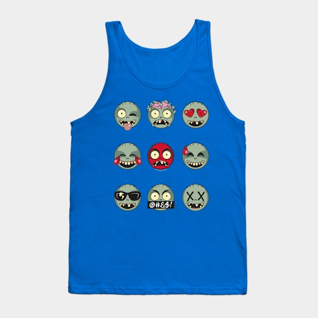 Zombie Emojis Tank Top by reyacevedoart